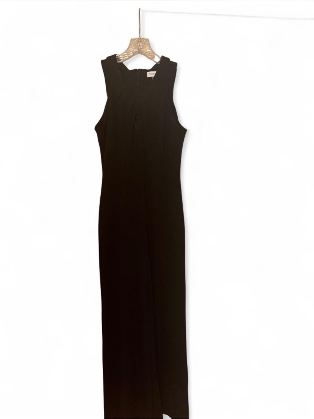 Black Sleeveless Maxi Dress - Elegant Shift